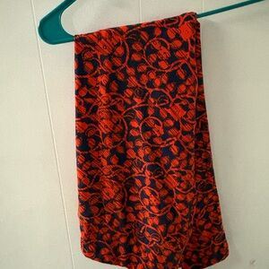 LuLaRoe Vibrant Red and Black Leggings